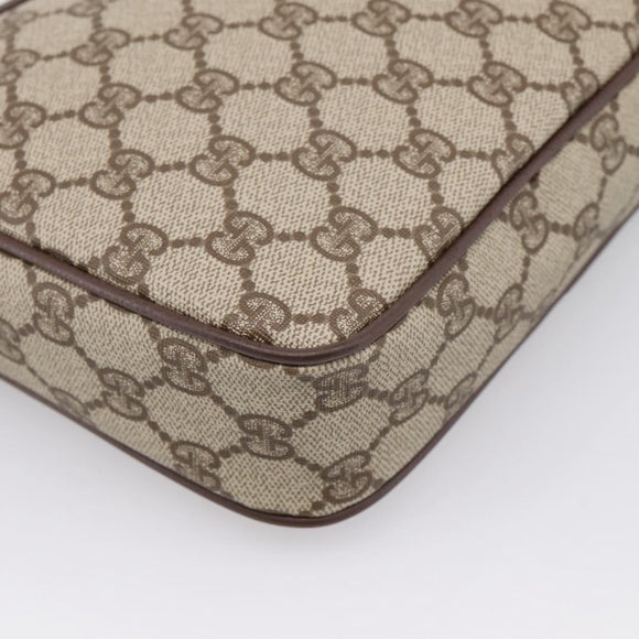 GUCCI GG Supreme Shoulder Bag PVC Beige Gold 007 115 6423 Auth 197851V