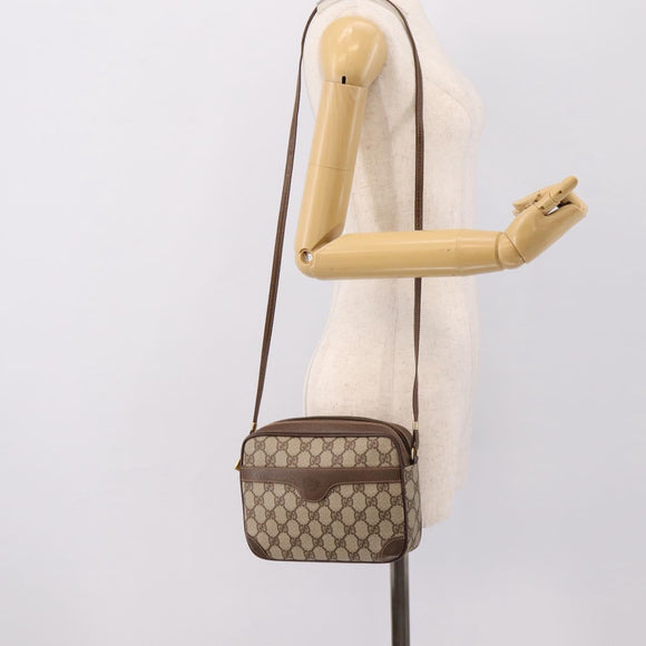 GUCCI GG Supreme Shoulder Bag PVC Beige Gold 007 115 6423 Auth 197851V
