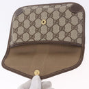 GUCCI GG Supreme Web Sherry Line Pouch PVC Beige Gold 014 89 5205 Auth 197852A-9