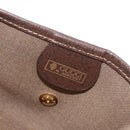 GUCCI GG Supreme Web Sherry Line Pouch PVC Beige Gold 014 89 5205 Auth 197852A-10