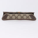 GUCCI GG Supreme Web Sherry Line Pouch PVC Beige Gold 014 89 5205 Auth 197852A-6