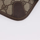GUCCI GG Supreme Web Sherry Line Pouch PVC Beige Gold 014 89 5205 Auth 197852A-14