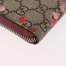 GUCCI GG Supreme Blooms Coin Purse PVC Beige Silver 421310 Auth 197853M-10
