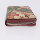 GUCCI GG Supreme Blooms Coin Purse PVC Beige Silver 421310 Auth 197853M-4