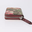 GUCCI GG Supreme Blooms Coin Purse PVC Beige Silver 421310 Auth 197853M-5
