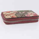 GUCCI GG Supreme Blooms Coin Purse PVC Beige Silver 421310 Auth 197853M-6