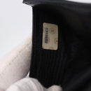 CHANEL Bicolore Bifold Wallet Lamb Skin Black Gold CC Auth 197854V-10