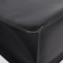 BURBERRY Hand Bag Leather Black Silver Auth 197856-11