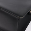 BURBERRY Hand Bag Leather Black Silver Auth 197856-12