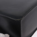 BURBERRY Hand Bag Leather Black Silver Auth 197856-13
