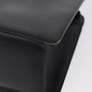 BURBERRY Hand Bag Leather Black Silver Auth 197856-14