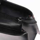 BURBERRY Hand Bag Leather Black Silver Auth 197856-15