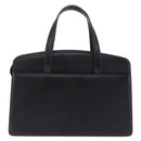 BURBERRY Hand Bag Leather Black Silver Auth 197856-3