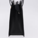 BURBERRY Hand Bag Leather Black Silver Auth 197856-4