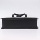 BURBERRY Hand Bag Leather Black Silver Auth 197856-9
