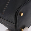 LOEWE Shoulder Bag Leather Black Gold Auth 197857-9