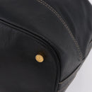 LOEWE Shoulder Bag Leather Black Gold Auth 197857-14