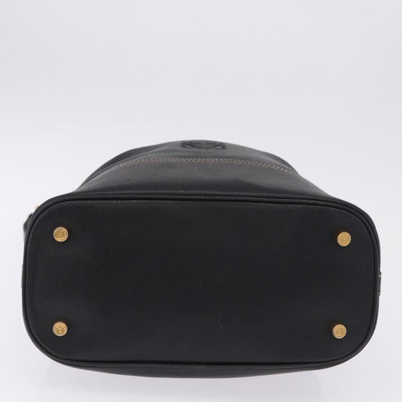 LOEWE Shoulder Bag Leather Black Gold Auth 197857