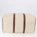 GUCCI GG Supreme Boston Bag PVC White Gold 193602 Auth 197858-7