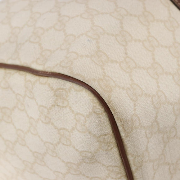 GUCCI GG Supreme Boston Bag PVC White Gold 193602 Auth 197858