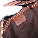 GUCCI GG Supreme Boston Bag PVC White Gold 193602 Auth 197858-20