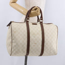 GUCCI GG Supreme Boston Bag PVC White Gold 193602 Auth 197858-24