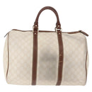 GUCCI GG Supreme Boston Bag PVC White Gold 193602 Auth 197858-3