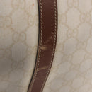 GUCCI GG Supreme Boston Bag PVC White Gold 193602 Auth 197858-4
