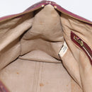 Christian Dior Trotter Canvas Boston Bag Red Gold Auth 197860-19