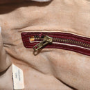 Christian Dior Trotter Canvas Boston Bag Red Gold Auth 197860-20
