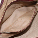 Christian Dior Trotter Canvas Boston Bag Red Gold Auth 197860-21