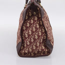 Christian Dior Trotter Canvas Boston Bag Red Gold Auth 197860-3