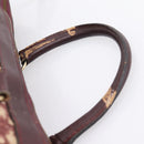 Christian Dior Trotter Canvas Boston Bag Red Gold Auth 197860-8