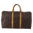 LOUIS VUITTON Monogram Keepall 50 Boston Bag M41426 LV Auth 197861-3