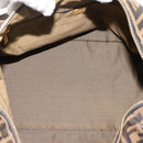 FENDI Zucca Canvas Vanity Hand Bag Black Brown Auth 197863-16