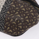 BURBERRY Waist Bag PVC Brown Gold Auth 197864-15