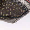 BURBERRY Waist Bag PVC Brown Gold Auth 197864-16