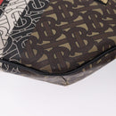 BURBERRY Waist Bag PVC Brown Gold Auth 197864-17