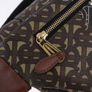 BURBERRY Waist Bag PVC Brown Gold Auth 197864-18