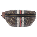 BURBERRY Waist Bag PVC Brown Gold Auth 197864-13