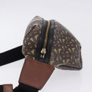BURBERRY Waist Bag PVC Brown Gold Auth 197864-4