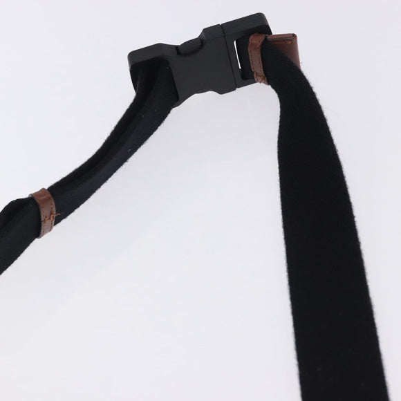 BURBERRY Waist Bag PVC Brown Gold Auth 197864