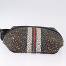 BURBERRY Waist Bag PVC Brown Gold Auth 197864-5