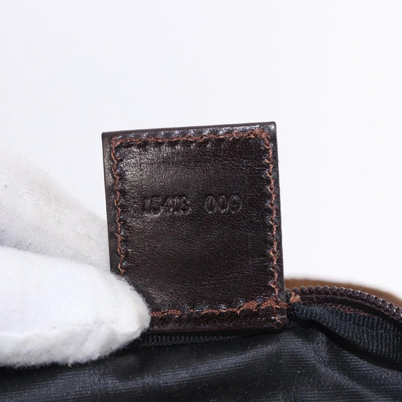 FENDI Zucca Canvas Tote Bag Nylon Brown Black Auth 197867