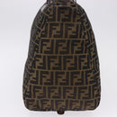 FENDI Zucca Canvas Tote Bag Nylon Brown Black Auth 197867-3