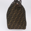 FENDI Zucca Canvas Tote Bag Nylon Brown Black Auth 197867-4