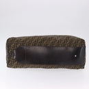 FENDI Zucca Canvas Tote Bag Nylon Brown Black Auth 197867-5