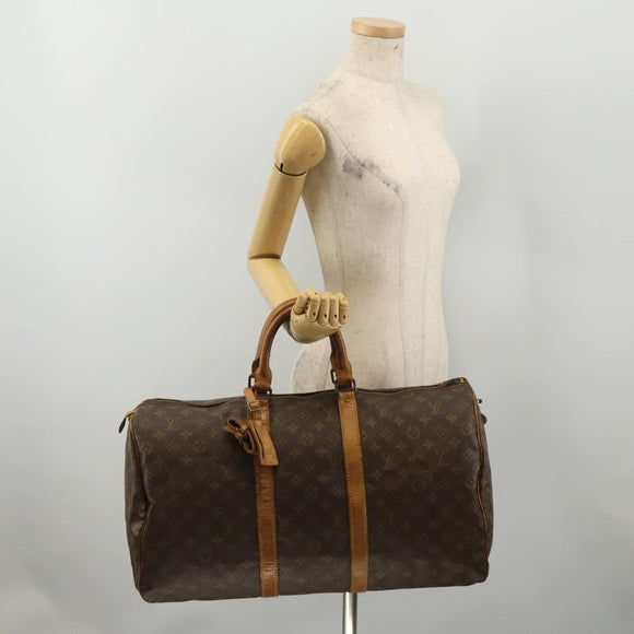 LOUIS VUITTON Monogram Keepall 50 Boston Bag M41426 LV Auth 197868