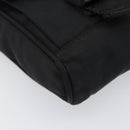 PRADA Shoulder Pouch Nylon Black Silver Auth 197869-14