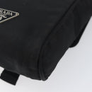 PRADA Shoulder Pouch Nylon Black Silver Auth 197869-15